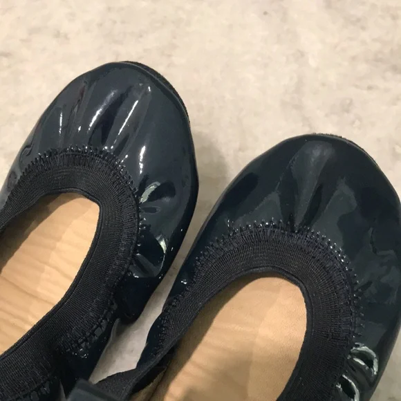 Yosi Samra Flats Girls 1 Youth Blue Patent Leather Ballet Flats Slip On Bohemian - Picture 3 of 8